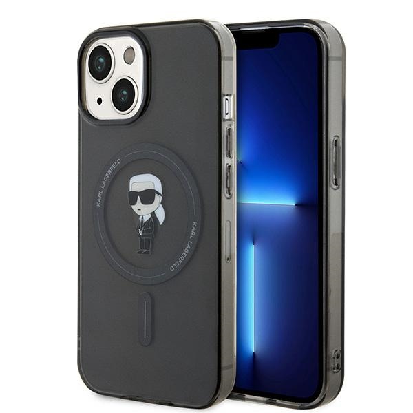 Karl Lagerfeld IML Ikonik MagSafe dėklas iPhone 15 – juodas