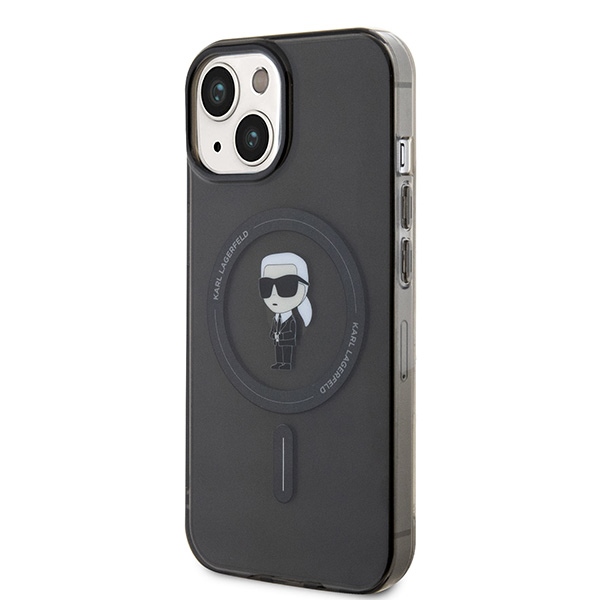 Karl Lagerfeld IML Ikonik MagSafe dėklas iPhone 15 – juodas