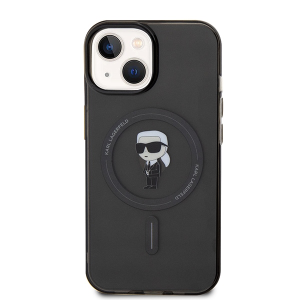 Karl Lagerfeld IML Ikonik MagSafe dėklas iPhone 15 – juodas