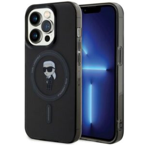 Karl Lagerfeld MagSafe dėklas iPhone 15 Pro Max – juodas