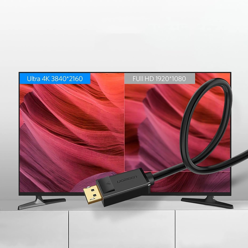 Ugreen DP102 10213 DisplayPort 1.2 4K / DisplayPort 1.2 4K laidas 5m - Juodas