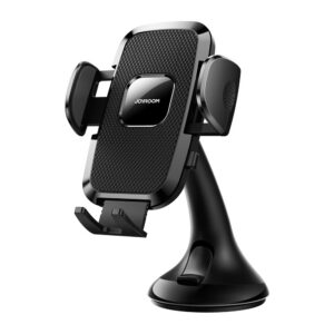 Joyroom JR-ZS259 universalus mechaninis automobilinis laikiklis telefonui prietaisų skydeliui / stiklui, juodas