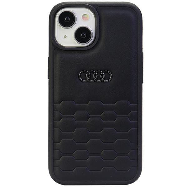 Audi GT Synthetic Leather dėklas iPhone 15 Plus – juodas