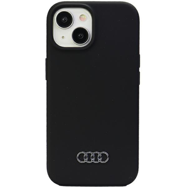 Audi silikoninis dėklas iPhone 15 Plus – juodas