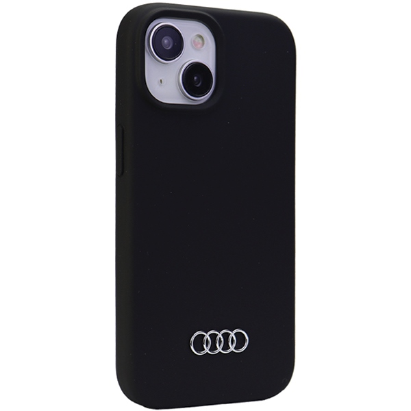 Audi silikoninis dėklas iPhone 15 Plus – juodas