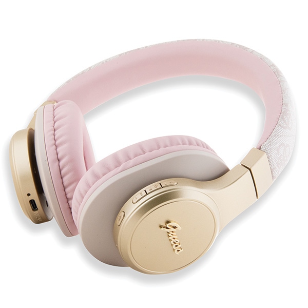 Guess Bluetooth ausinės GUBH604GEMP rožinės/rožinės 4G Script