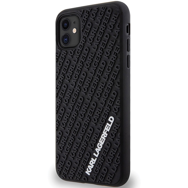 Karl Lagerfeld 3D Rubber dėklas iPhone 11/XR – juodas