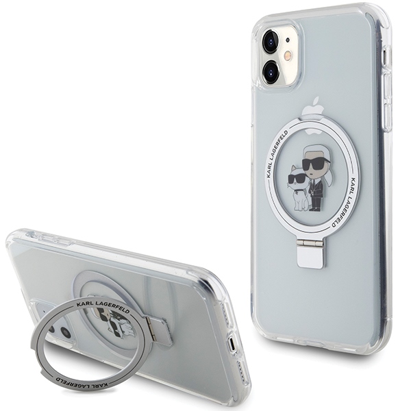 Karl Lagerfeld MagSafe dėklas iPhone 11/XR – baltas