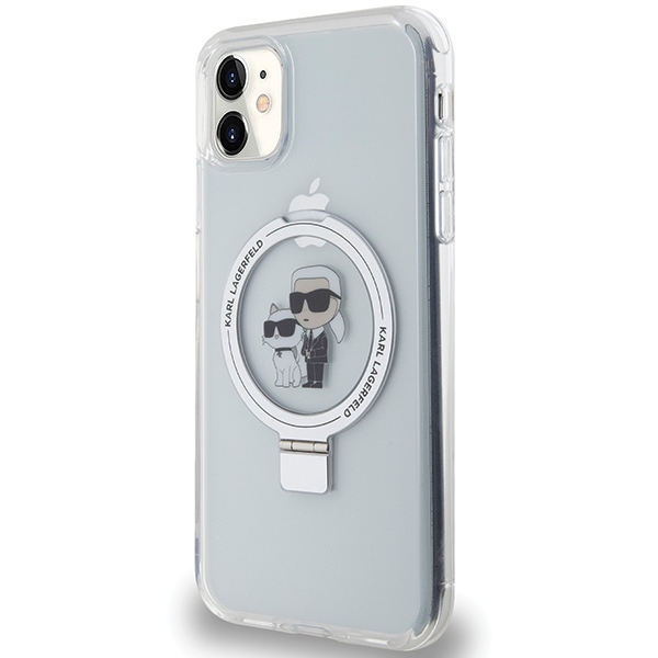Karl Lagerfeld MagSafe dėklas iPhone 11/XR – baltas