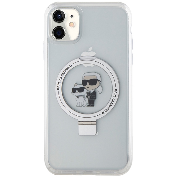 Karl Lagerfeld MagSafe dėklas iPhone 11/XR – baltas