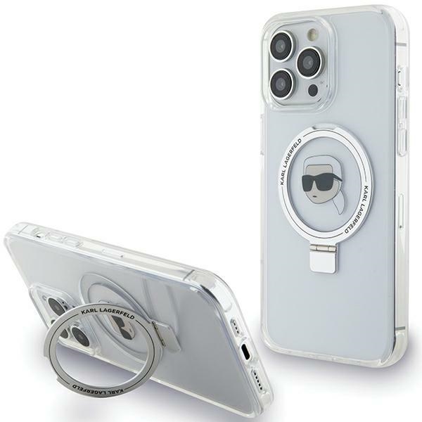 Karl Lagerfeld MagSafe dėklas iPhone 15 Pro Max – baltas