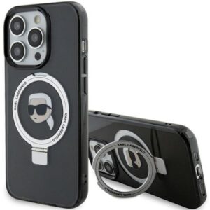 Karl Lagerfeld MagSafe dėklas iPhone 15 Pro Max – juodas
