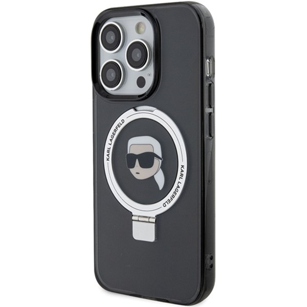 Karl Lagerfeld MagSafe dėklas iPhone 15 Pro Max – juodas