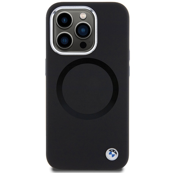 BMW silikoninis MagSafe dėklas iPhone 15 Pro Max – juodas