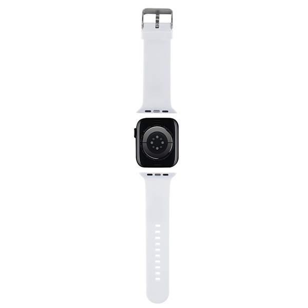 Karlo Lagerfeldo 3D guminis „Choupette“ galvučių dirželis „Apple Watch“ 38/40/41 mm – baltas