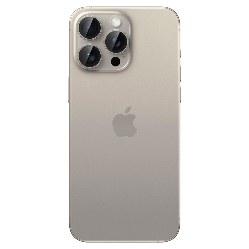 Kameros apsauginis stiklas Spigen Optik Pro Glas.TR EZ Fit, iPhone 14 Pro / 14 Pro Max / 15 Pro / 15 Pro Max / 16 Pro / 16 Pro Max / 17 Pro / 17 Pro Max Natural Titanium