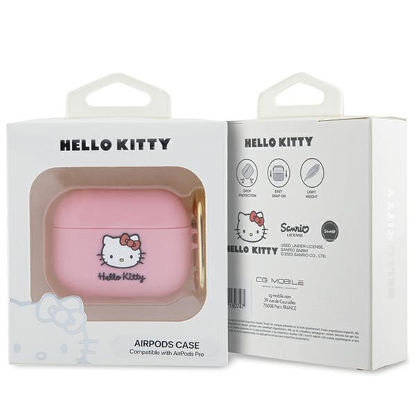 Hello Kitty silikoninis dėklas AirPods Pro – rožinis