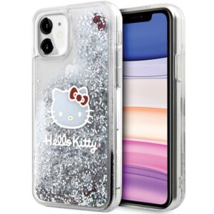 Hello Kitty Liquid Glitter dėklas iPhone 11/XR – sidabrinis