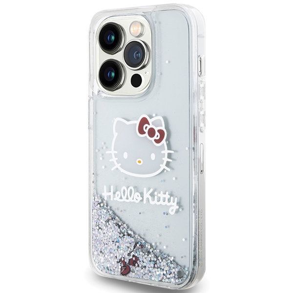 Hello Kitty blizgus dėklas iPhone 13 Pro Max – sidabrinis