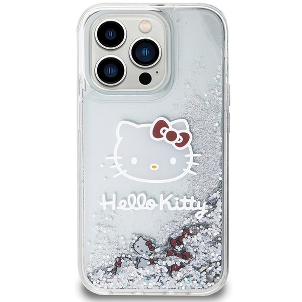 Hello Kitty blizgus dėklas iPhone 13 Pro Max – sidabrinis
