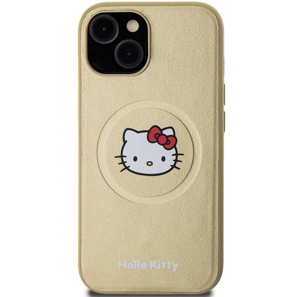 Hello Kitty odinis MagSafe dėklas iPhone 15 – auksinis