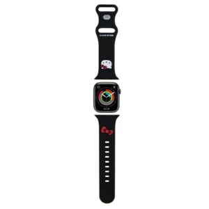 Hello Kitty silikoninis Kitty galvos dirželis skirtas Apple Watch 38/40/41mm - juodas