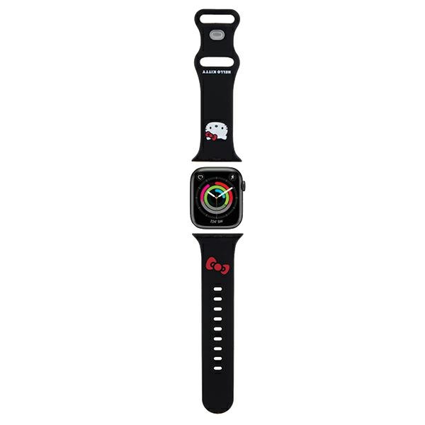 Hello Kitty silikoninis Kitty galvos dirželis skirtas Apple Watch 38/40/41mm - juodas