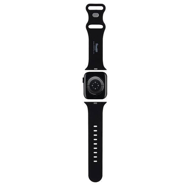 Hello Kitty silikoninis Kitty galvos dirželis skirtas Apple Watch 38/40/41mm - juodas
