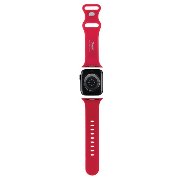 Hello Kitty silikoninis Kitty galvos dirželis skirtas Apple Watch 38/40/41mm – raudonas