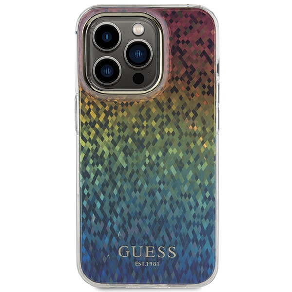 Guess IML Faceted Mirror dėklas iPhone 14 Pro Max – įvairiaspalvis