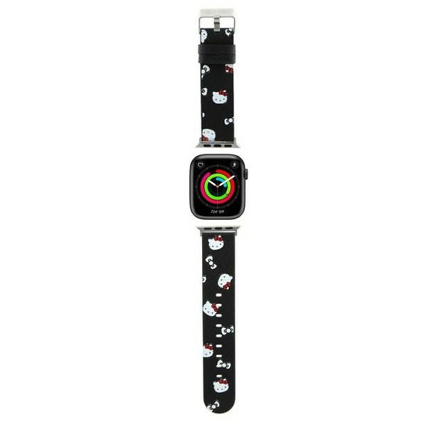 „Hello Kitty“ galvų ir lankų raštas, skirtas Apple Watch 38/40/41 mm – juodas