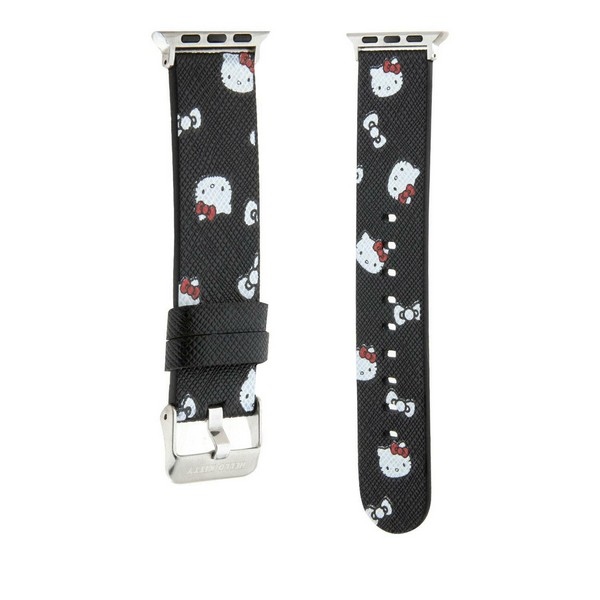 „Hello Kitty“ galvų ir lankų raštas, skirtas Apple Watch 38/40/41 mm – juodas