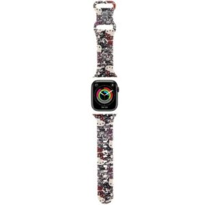 Hello Kitty Silicone Tags Graffiti dirželis Apple Watch 38/40/41mm - smėlio spalvos