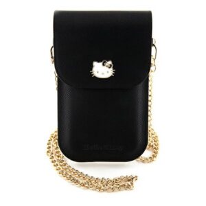 Hello Kitty Leather Metal Logo Chain rankinys - juoda