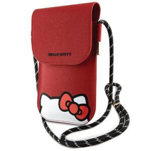 Hello Kitty Leather Hiding Kitty Cord rankinys - raudona