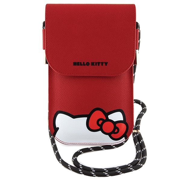 Hello Kitty Leather Hiding Kitty Cord rankinys - raudona