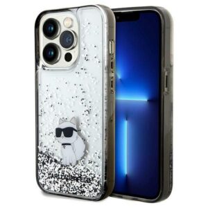 Karl Lagerfeld Choupette dėklas iPhone 14 Pro – skaidrus
