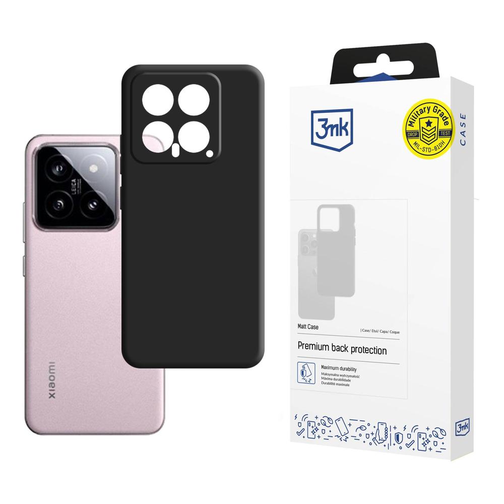 3mk matinis dėklas, skirtas Xiaomi 14 - juodas