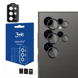 3mk Lens Protection Pro fotoaparato dangtelis, skirtas Samsung Galaxy S24 Ultra – juodas
