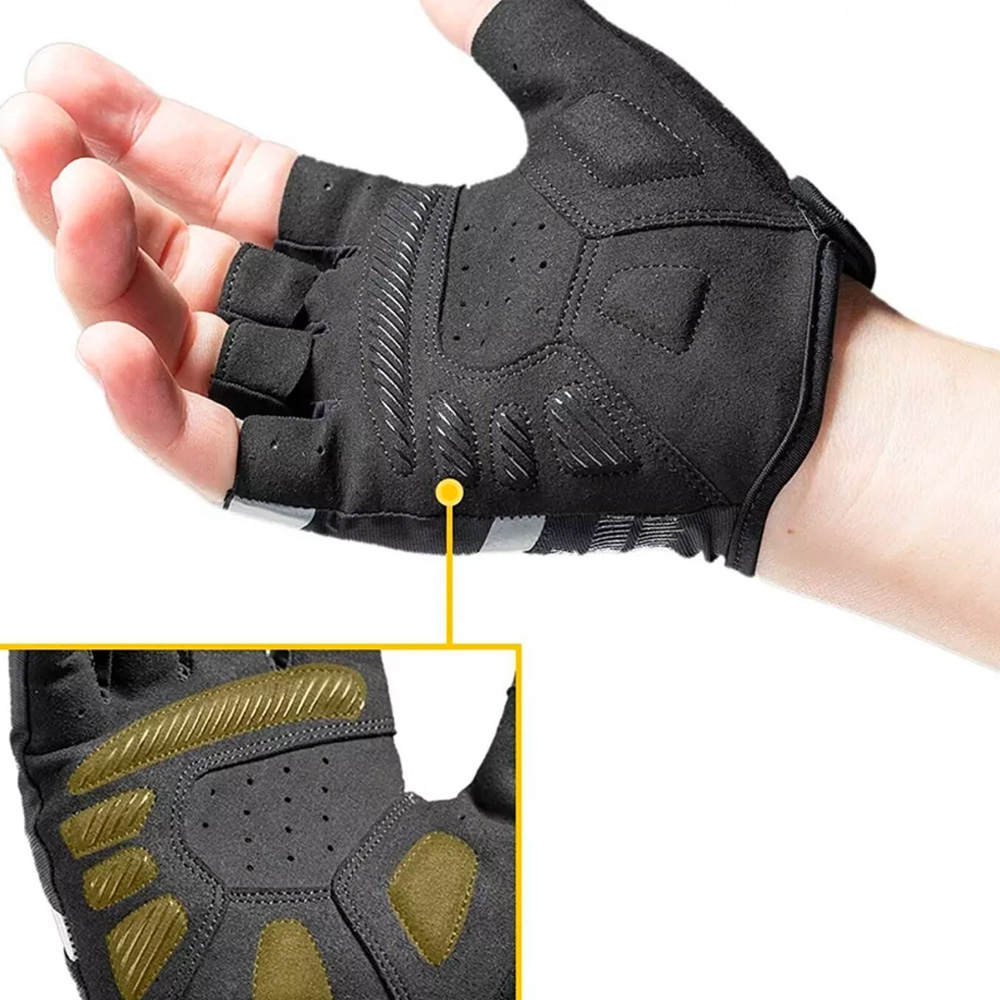 Rockbros S247 XXL dviračio pirštinės - juodas