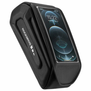 Rockbros 30120064001 vandeniui atsparus rėmo dviračio krepšys su telefono dėklu - juodas