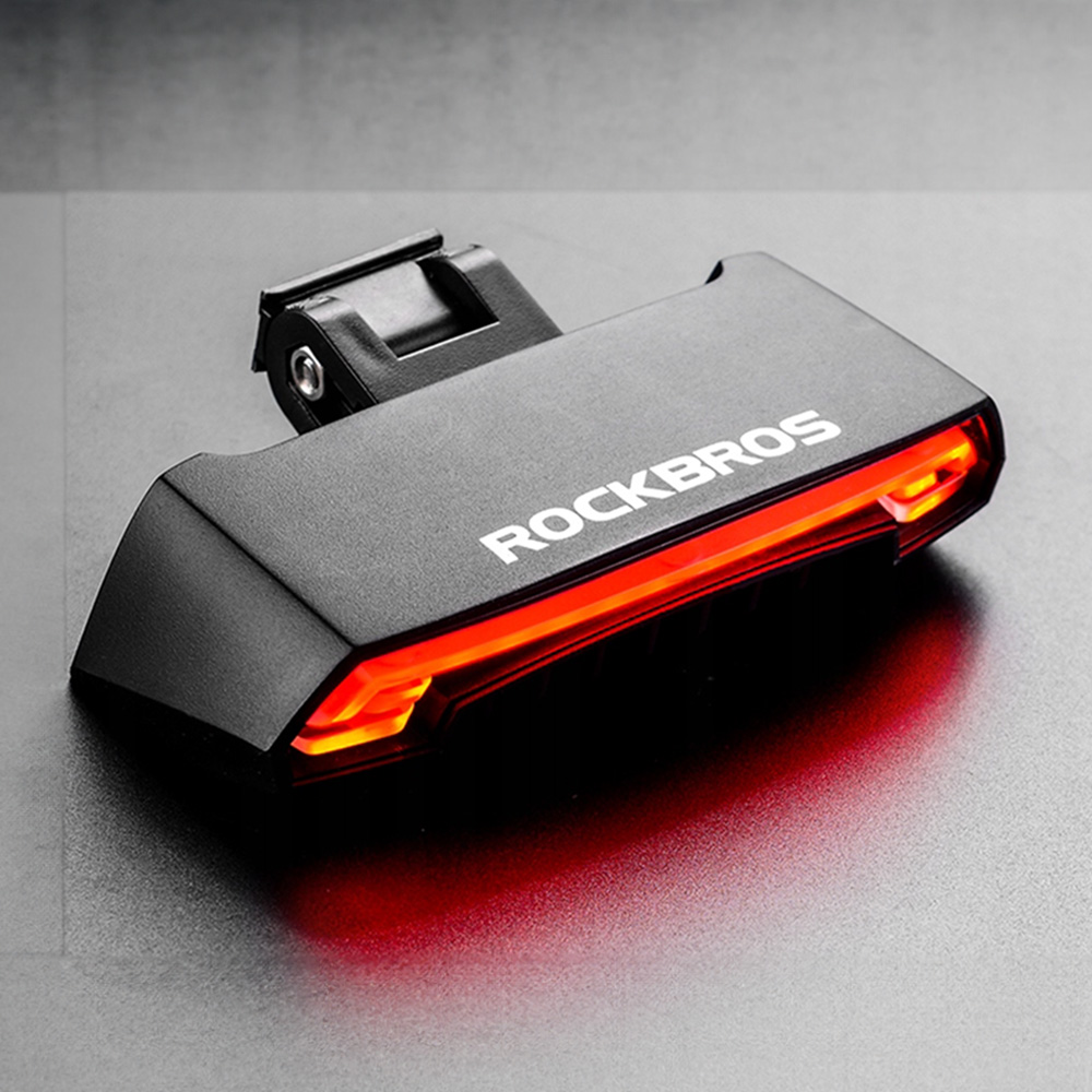 Rockbros LKWD-R1 galinė dviračio lempa su lazeriu ir nuotoliniu valdymu + Micro USB - USB-A kabelis - juoda