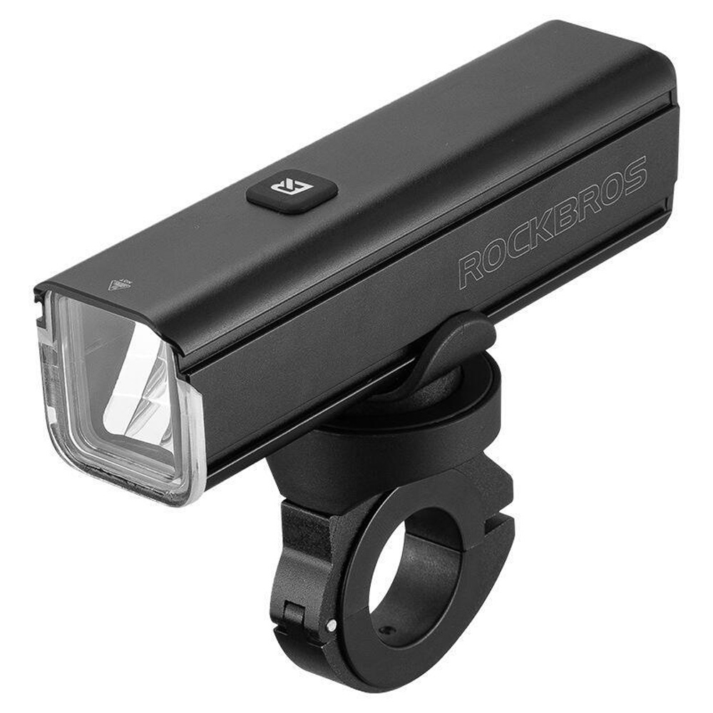 Rockbros 24610002001 priekinė dviračio lempa 1000 lm + USB-C - USB-A kabelis - juoda