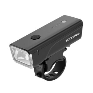 Rockbros 24510003001 priekinė dviračio lempa 260 lm + USB-C - USB-A kabelis - juoda