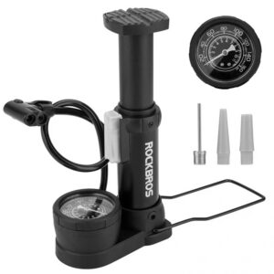 Rockbros 42610002001 grindinis dviračio siurblys su slėgio manometru - juodas