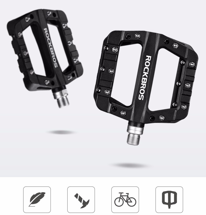 Rockbros 2017-12CBK Nylono dviračio pedalai - juodi