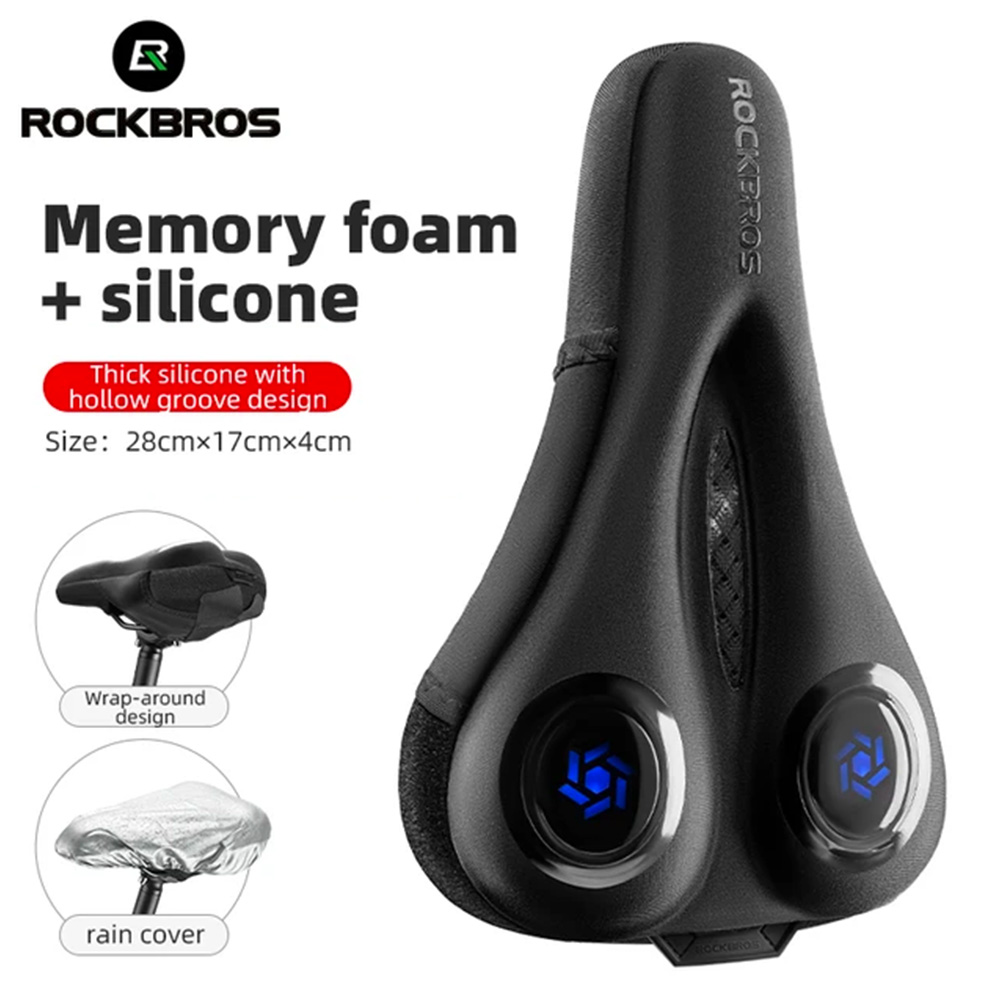 Rockbros LF044BL sėdynės užvalkalas su lietaus apsauga - juodas ir mėlynas