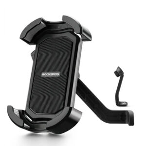 Rockbros 25210032005 motociklo telefono laikiklis veidrodėliui, juodas