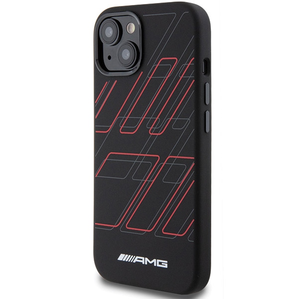 AMG silikoninis MagSafe dėklas iPhone 15/14/13 – juodas