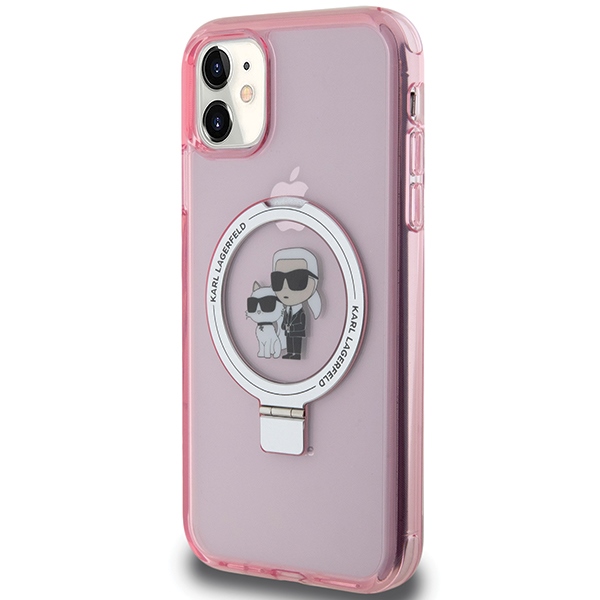 Karl Lagerfeld MagSafe dėklas iPhone 11/XR – rožinis